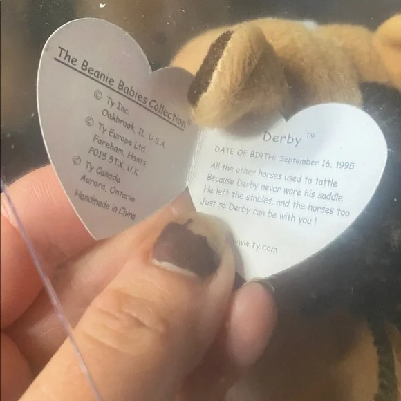 RARE Ty Beanie Baby Derby - Horse 🐴 in mint and clear case